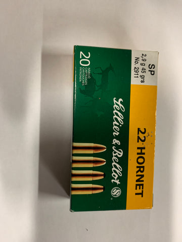 Sellier & Bellot .22 Hornet 45g SP