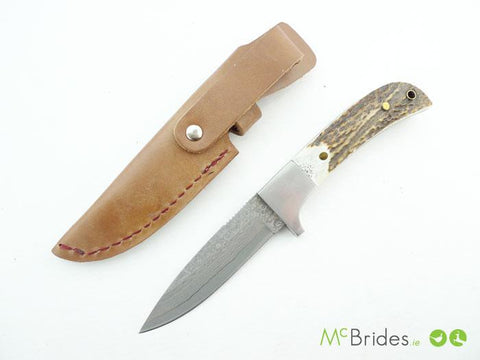 Stag Knife With Damascus Blade