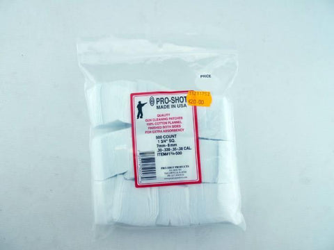 Bisley Pro Shot Cleaning Patches 500 Pack 7mm-.338 Cal